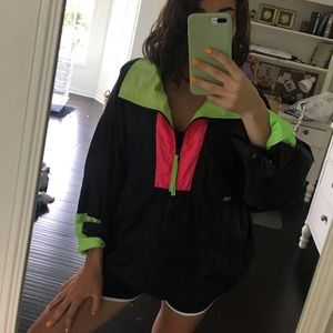 Vintage Neon Columbia Windbreaker